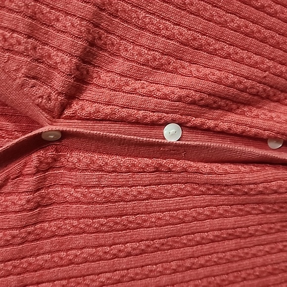 TODAY⚡️Brooks Brothers Silk Cashmere Thin Ribbed Cardigan sz L - Picture 8 of 9